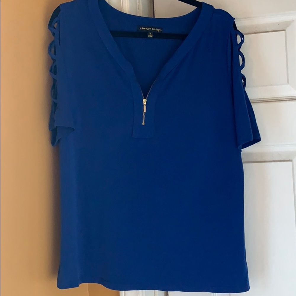 Always Indigo XL cobalt NWOT top